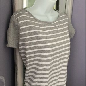 Light Gray Striped Top